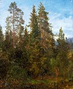 Anders Askevold Skogsstudie fra Eide France oil painting artist